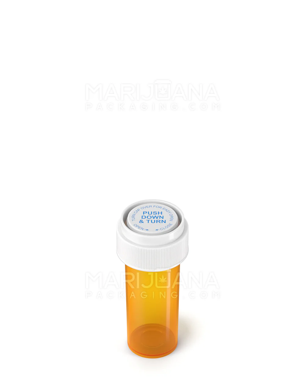 Child Resistant | Amber Reversible Cap Vials | 8dr - 1g - 410 Count - Image 4