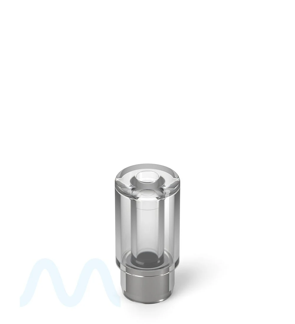 AVD | Round Vape Mouthpiece for Plastic Cartridges | Clear Plastic - Press On - 1200 Count - Image 2