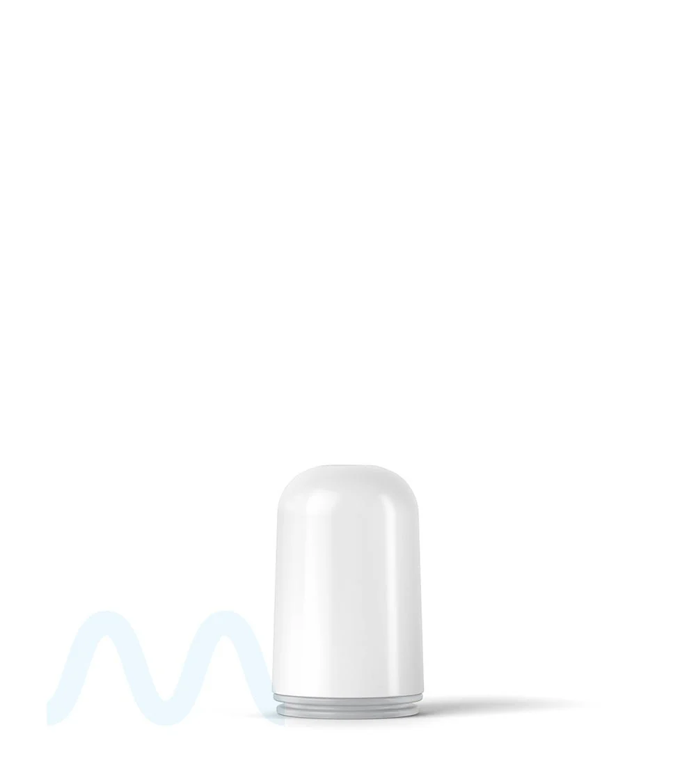 AVD | Round Vape Mouthpiece for Glass Cartridges | White Plastic - Screw On - 600 Count