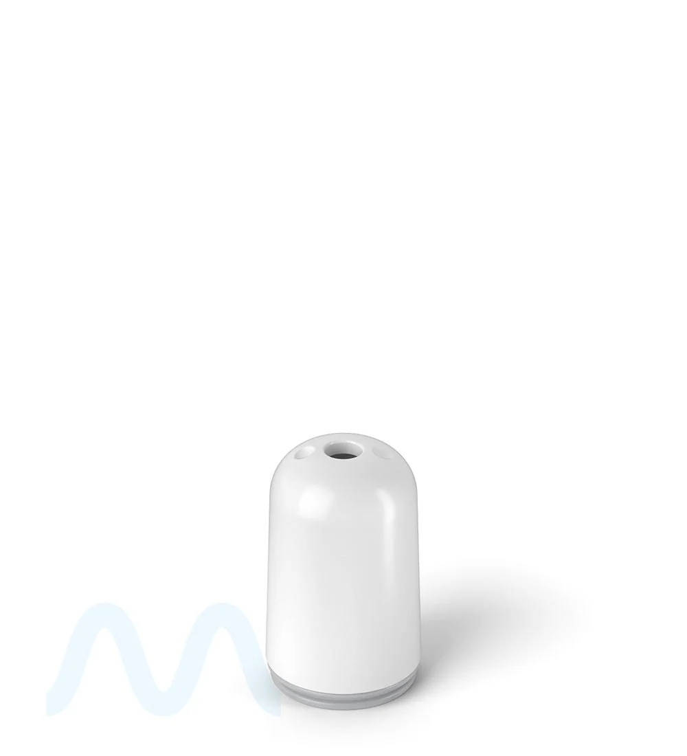 AVD | Round Vape Mouthpiece for Glass Cartridges | White Plastic - Screw On - 600 Count - Image 2