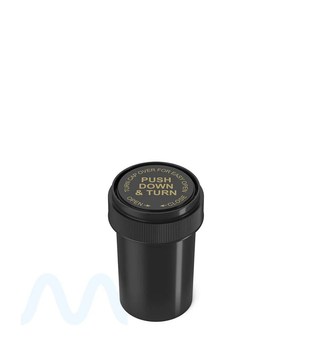 Child Resistant | Black Reversible Cap Vials | 20dr - 3.5g - 240 Count - Image 4
