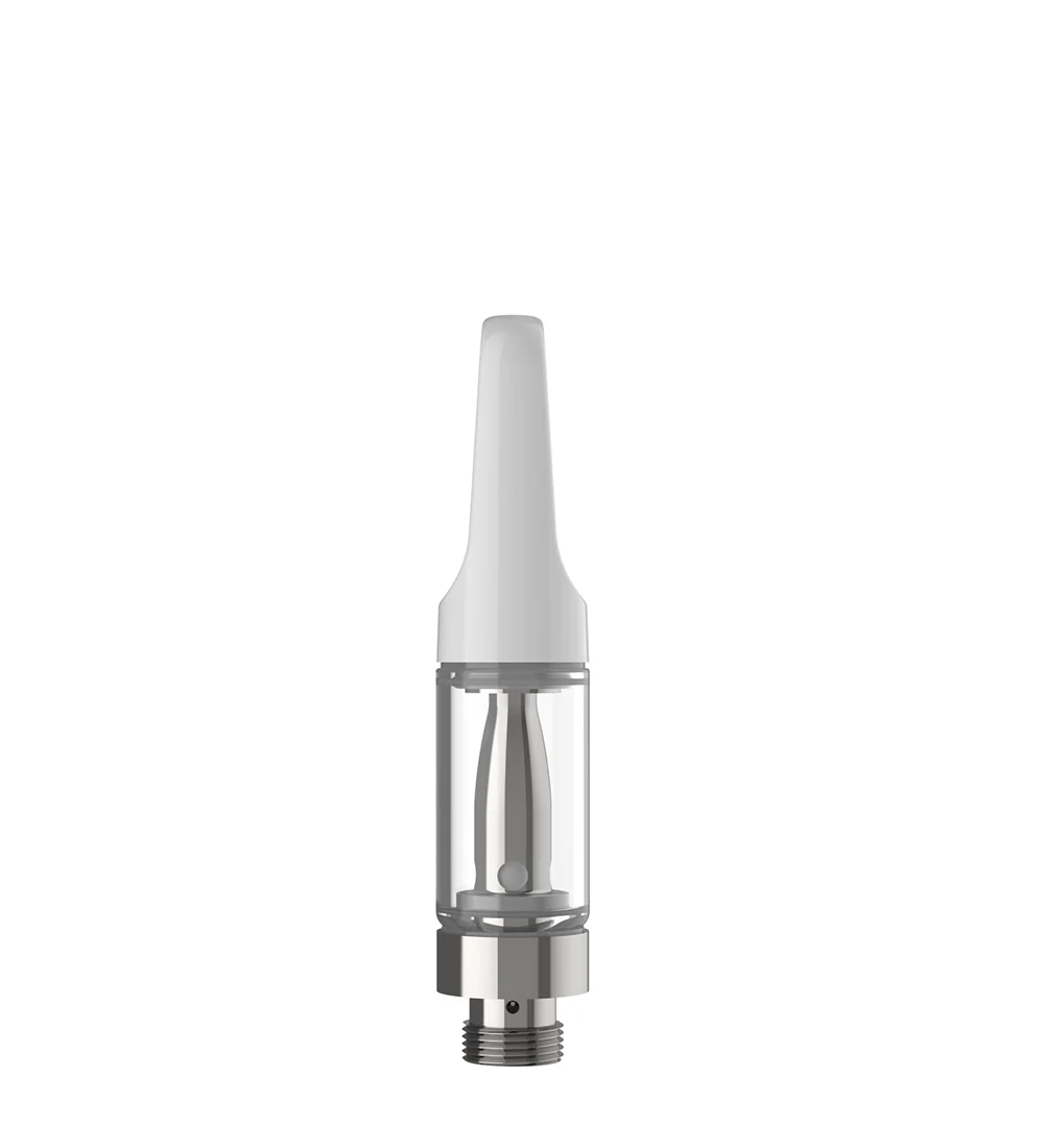 CCELL | TH2-EVO Glass Vape Cartridge with White Ceramic Mouthpiece | 0.5mL - Snap Fit - 100 Count - Image 3