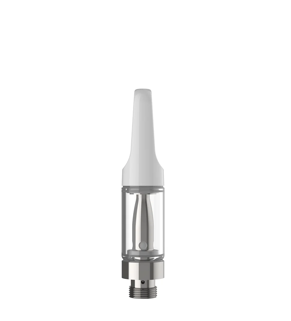 CCELL | TH2-EVO Glass Vape Cartridge with White Plastic Mouthpiece | 0.5mL - Snap Fit - 100 Count - Image 3