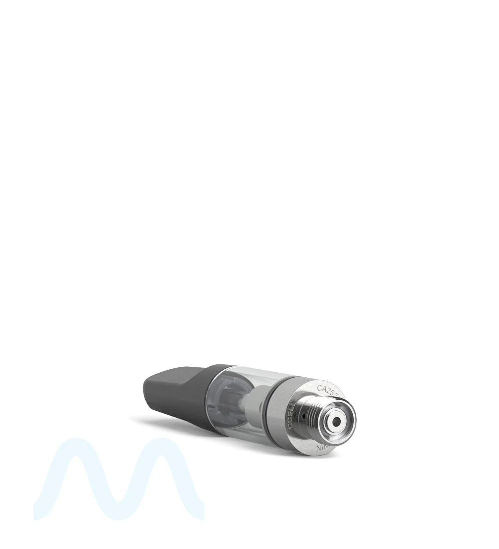 CCELL | TH2-SE Glass Vape Cartridge with Black Ceramic Mouthpiece | 0.5mL - Snap Fit - 100 Count - Image 3