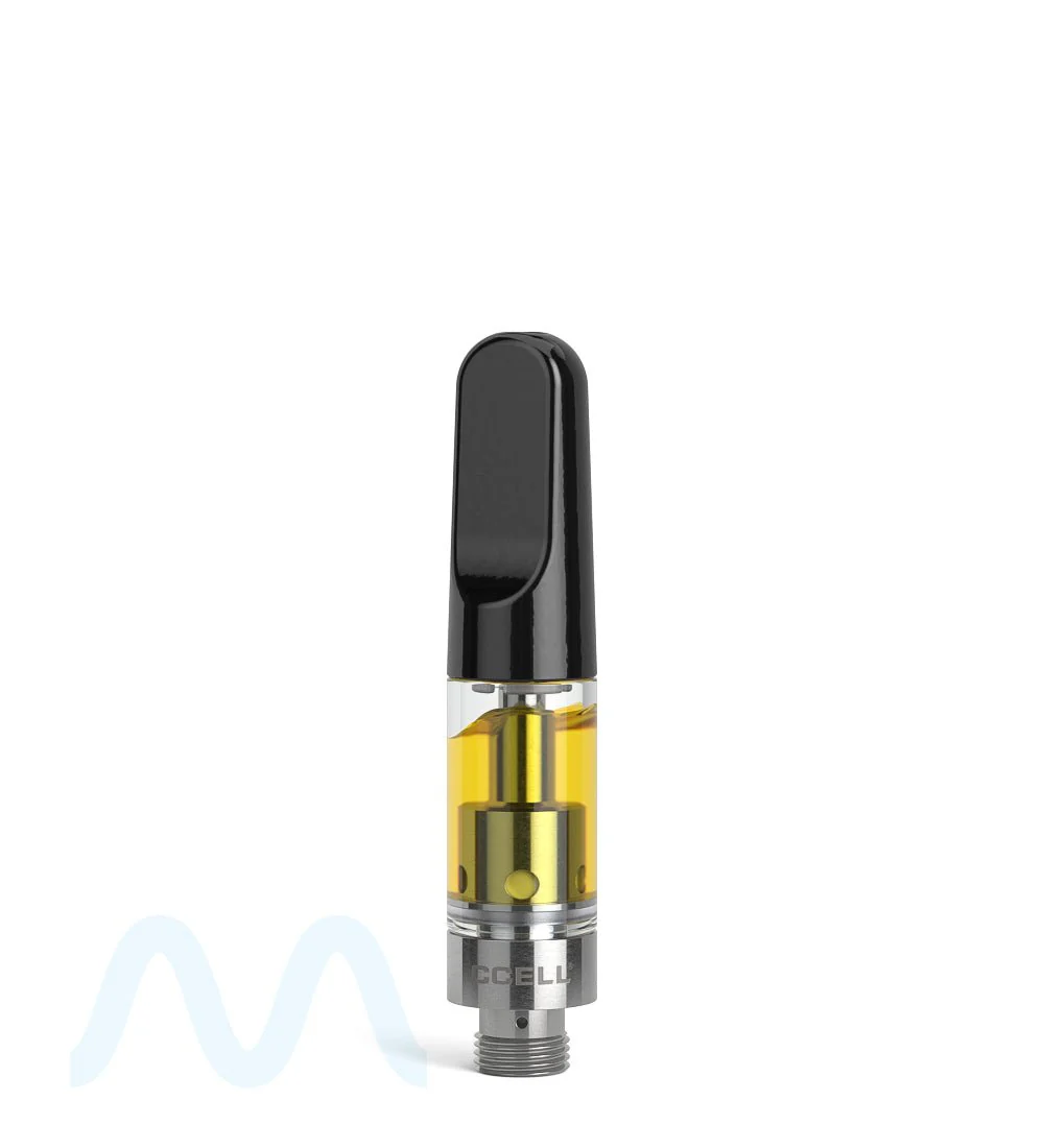 CCELL | TH2-SE Glass Vape Cartridge with Black Ceramic Mouthpiece | 0.5mL - Snap Fit - 100 Count - Image 5