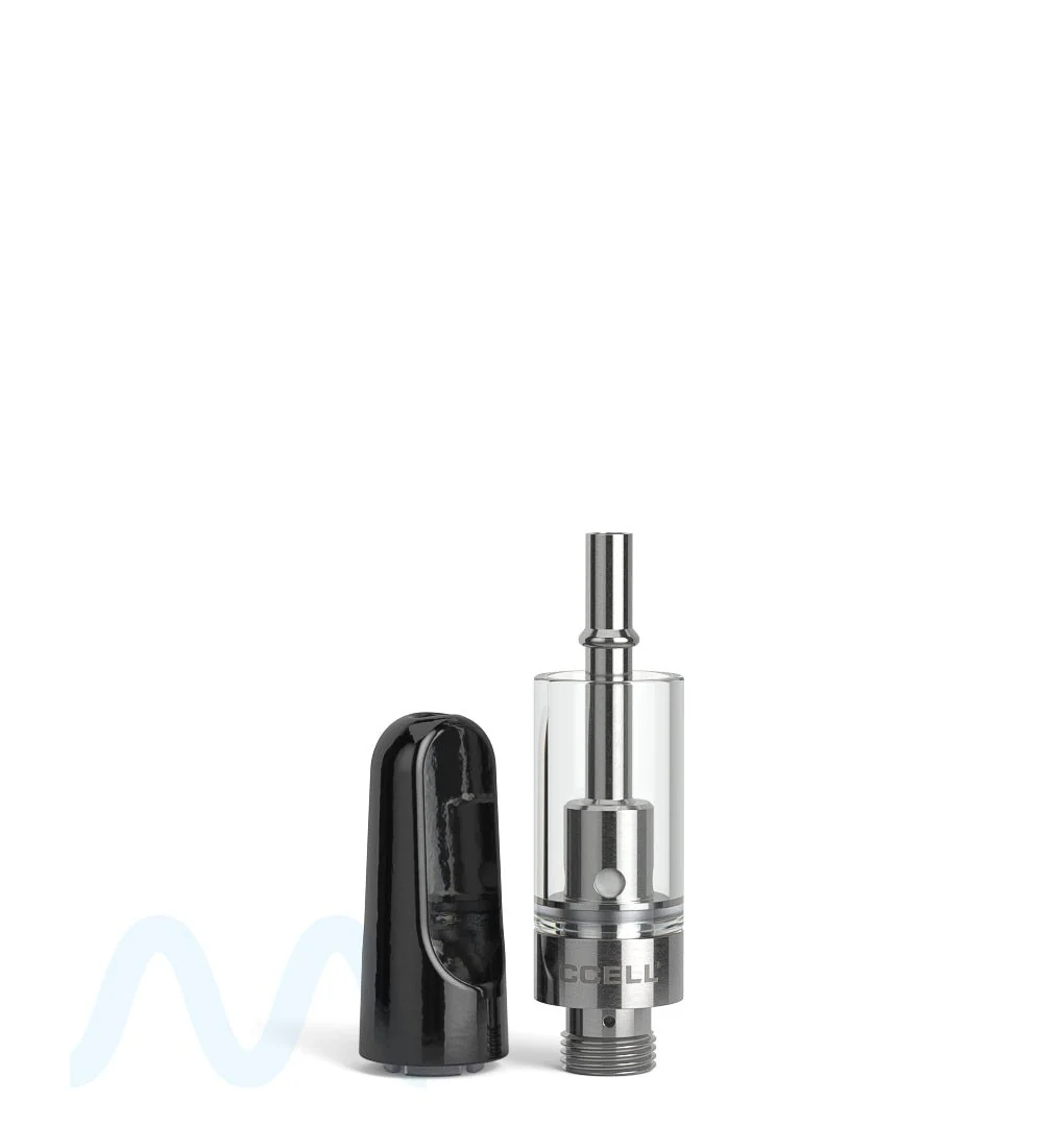 CCELL | TH2-SE Glass Vape Cartridge with Black Ceramic Mouthpiece | 0.5mL - Snap Fit - 100 Count - Image 6