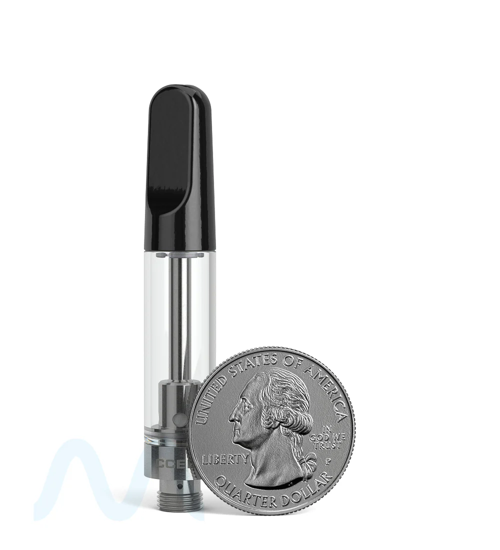 CCELL | TH2-SE Glass Vape Cartridge with Black Ceramic Mouthpiece | 1mL - Snap Fit - 100 Count - Image 8