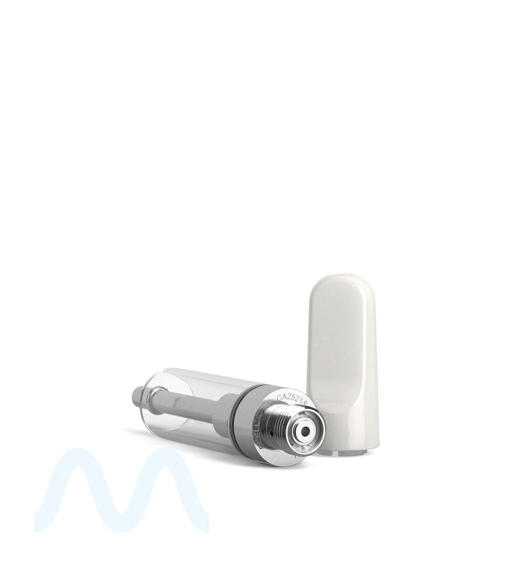 CCELL | TH2-SE Glass Vape Cartridge with White Ceramic Mouthpiece | 1mL - Snap Fit - 100 Count - Image 7