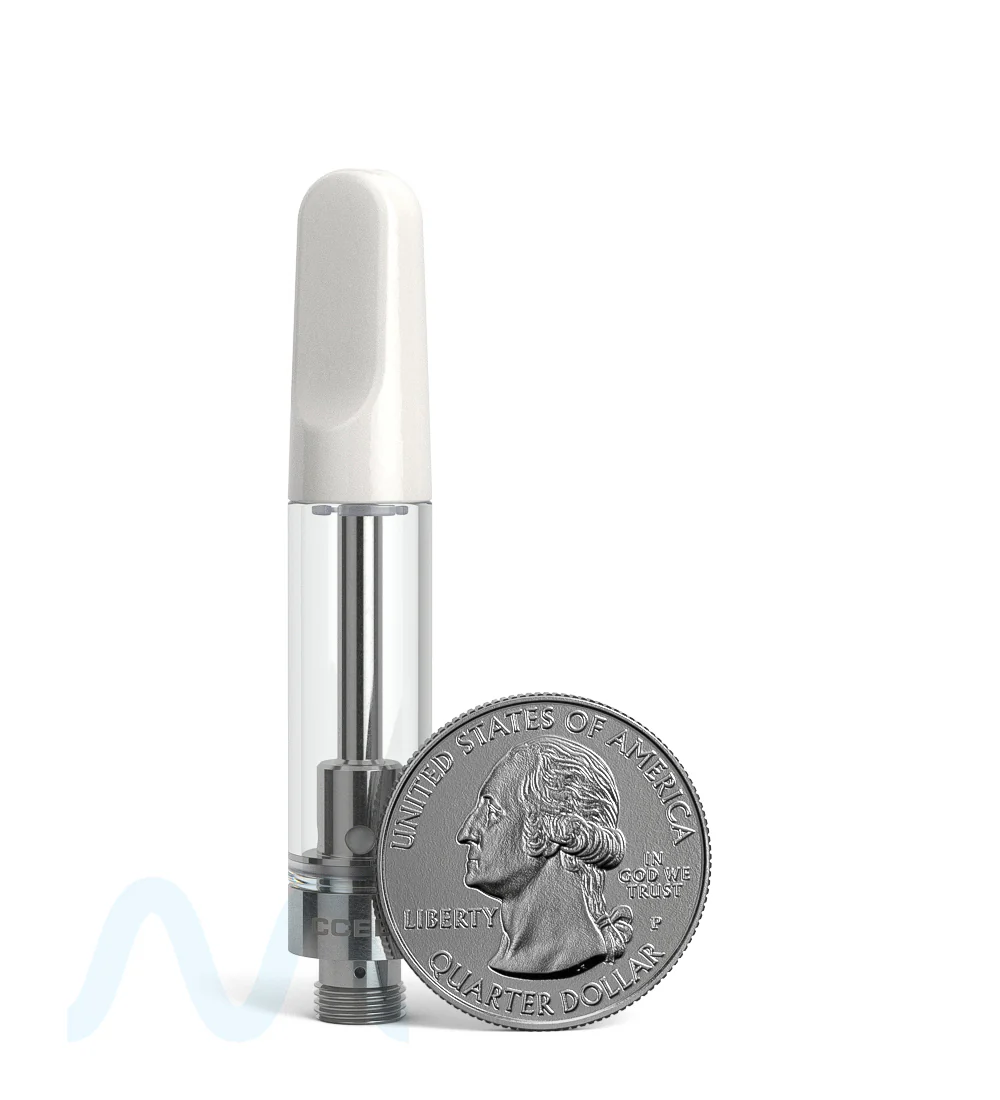 CCELL | TH2-SE Glass Vape Cartridge with White Ceramic Mouthpiece | 1mL - Snap Fit - 100 Count - Image 8