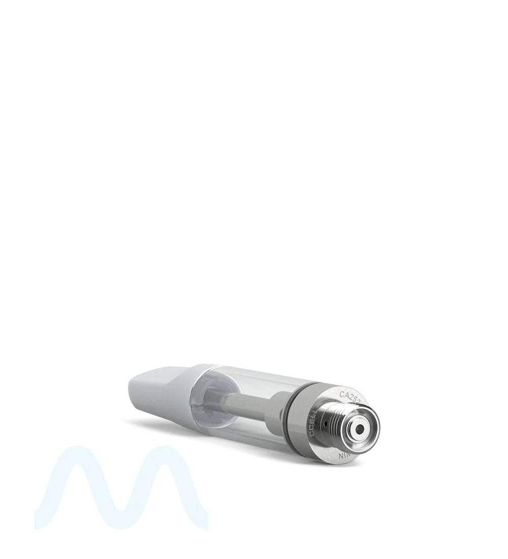 CCELL | TH2-SE Glass Vape Cartridge with White Plastic Mouthpiece | 1mL - Snap Fit - 100 Count - Image 3