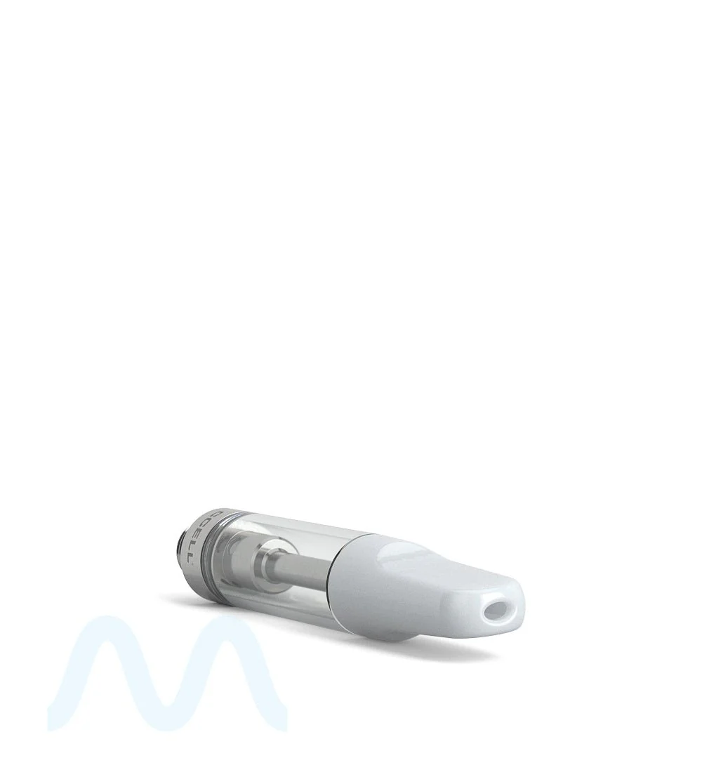 CCELL | TH2-SE Glass Vape Cartridge with White Plastic Mouthpiece | 1mL - Snap Fit - 100 Count - Image 4