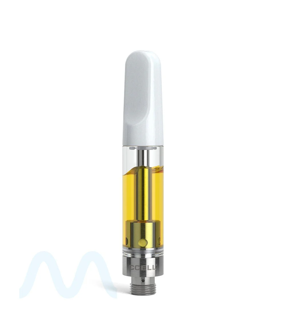 CCELL | TH2-SE Glass Vape Cartridge with White Plastic Mouthpiece | 1mL - Snap Fit - 100 Count - Image 5