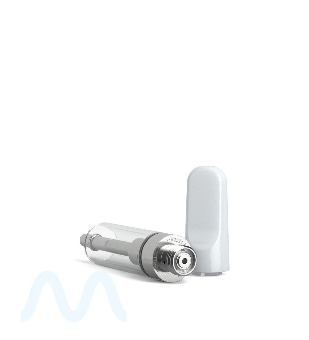 CCELL | TH2-SE Glass Vape Cartridge with White Plastic Mouthpiece | 1mL - Snap Fit - 100 Count - Image 7
