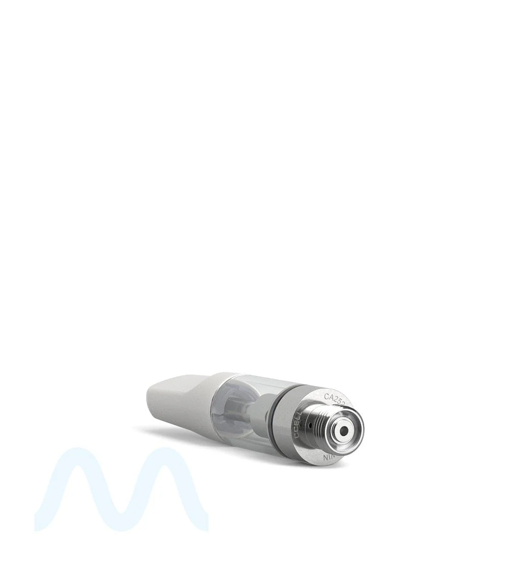 CCELL | TH2-SE Therma Plastic Vape Cartridge with White Ceramic Mouthpiece | 0.5mL - Snap Fit - 100 Count - Image 3