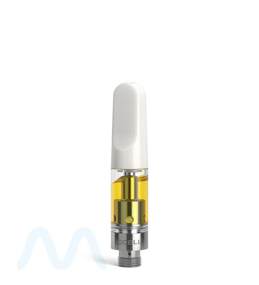 CCELL | TH2-SE Therma Plastic Vape Cartridge with White Ceramic Mouthpiece | 0.5mL - Snap Fit - 100 Count - Image 5