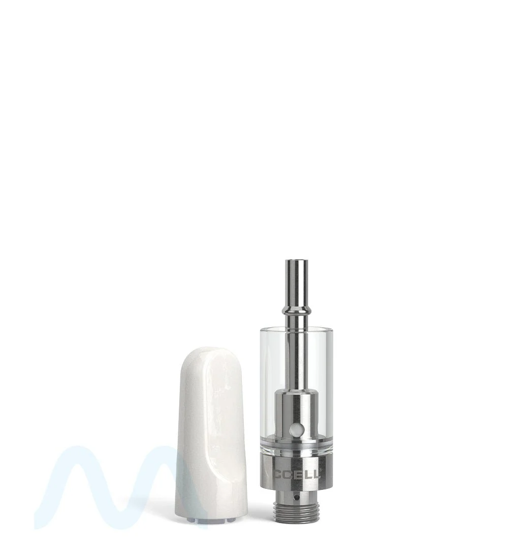 CCELL | TH2-SE Therma Plastic Vape Cartridge with White Ceramic Mouthpiece | 0.5mL - Snap Fit - 100 Count - Image 6