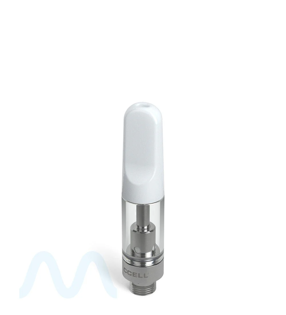 CCELL | TH2-SE Therma Plastic Vape Cartridge with White Plastic Mouthpiece | 0.5mL - Snap Fit - 100 Count - Image 2