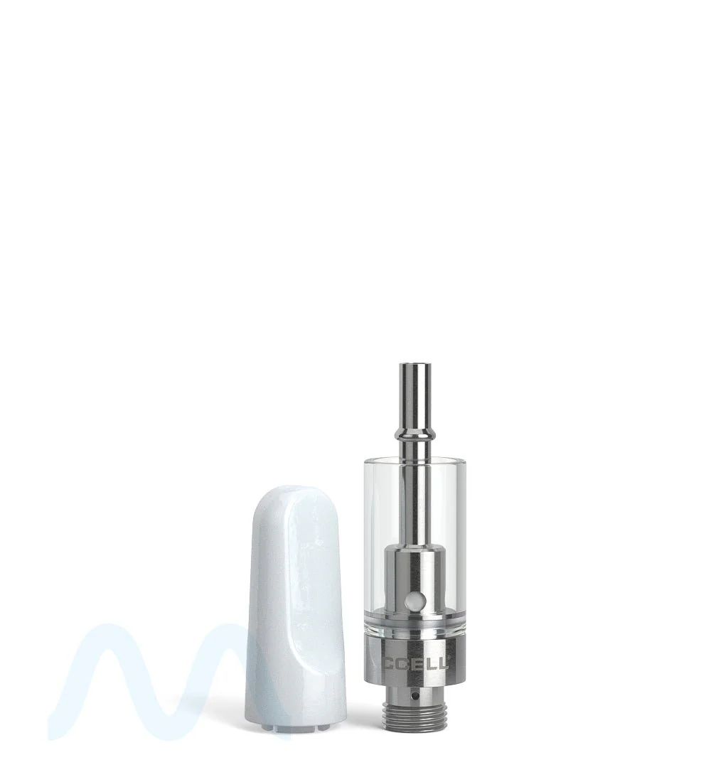 CCELL | TH2-SE Therma Plastic Vape Cartridge with White Plastic Mouthpiece | 0.5mL - Snap Fit - 100 Count - Image 6