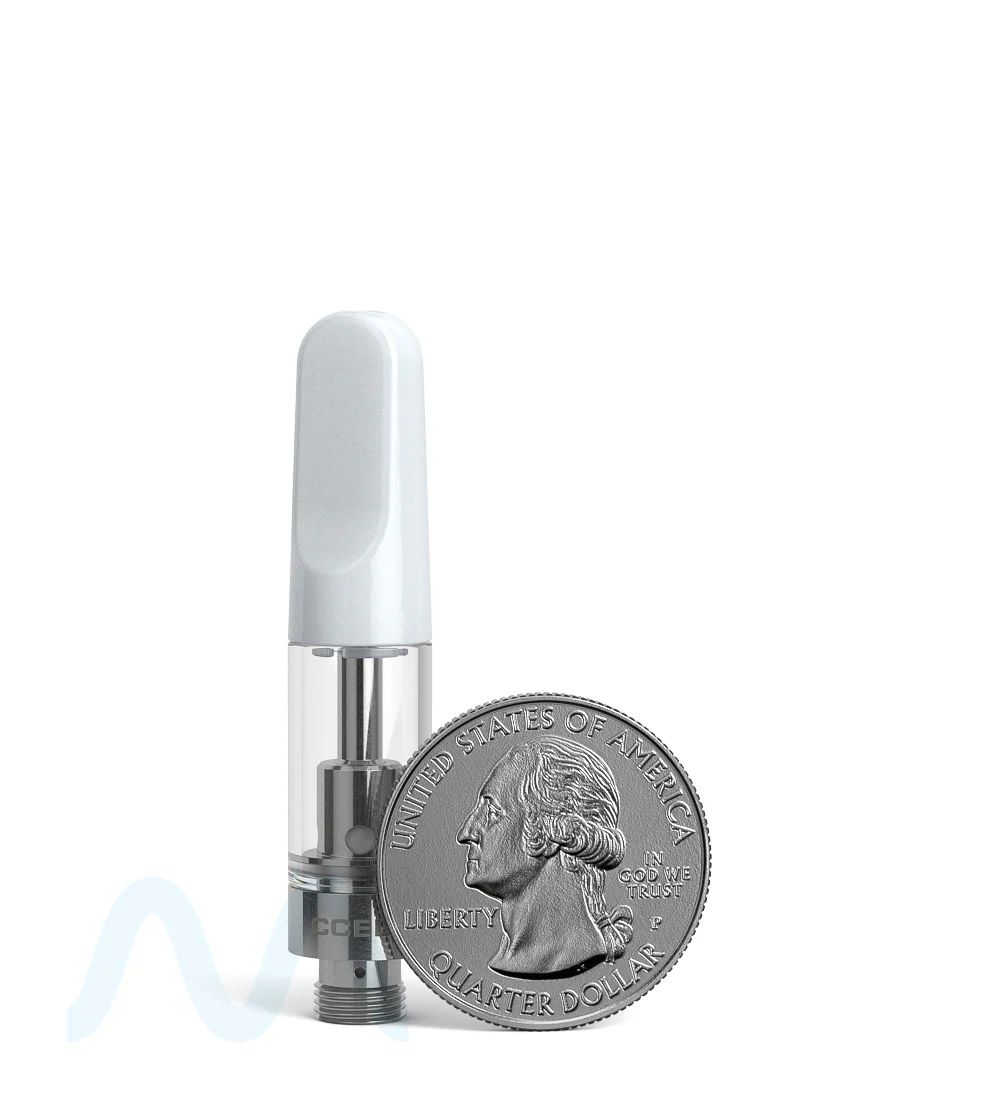 CCELL | TH2-SE Therma Plastic Vape Cartridge with White Plastic Mouthpiece | 0.5mL - Snap Fit - 100 Count - Image 8