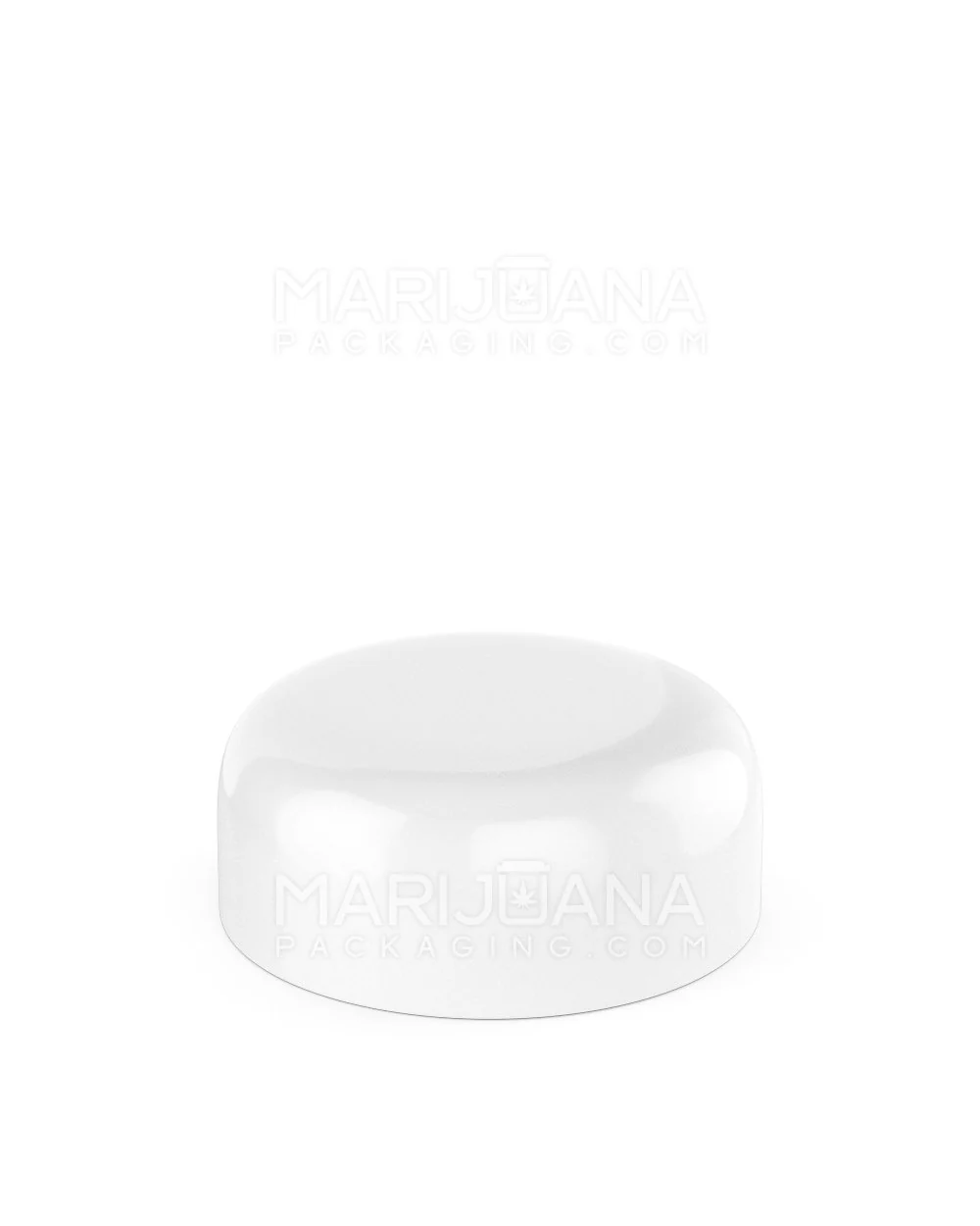 Child Resistant | Dome Push Down & Turn Plastic Caps w/ Foam Liner | 53mm - Glossy White - 120 Count - Image 3