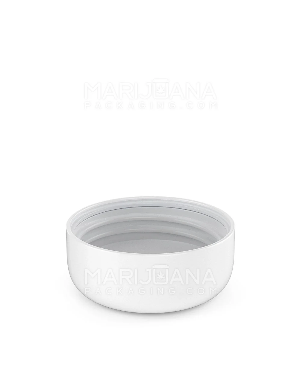 Child Resistant | Dome Push Down & Turn Plastic Caps w/ Foam Liner | 53mm - Glossy White - 120 Count - Image 4