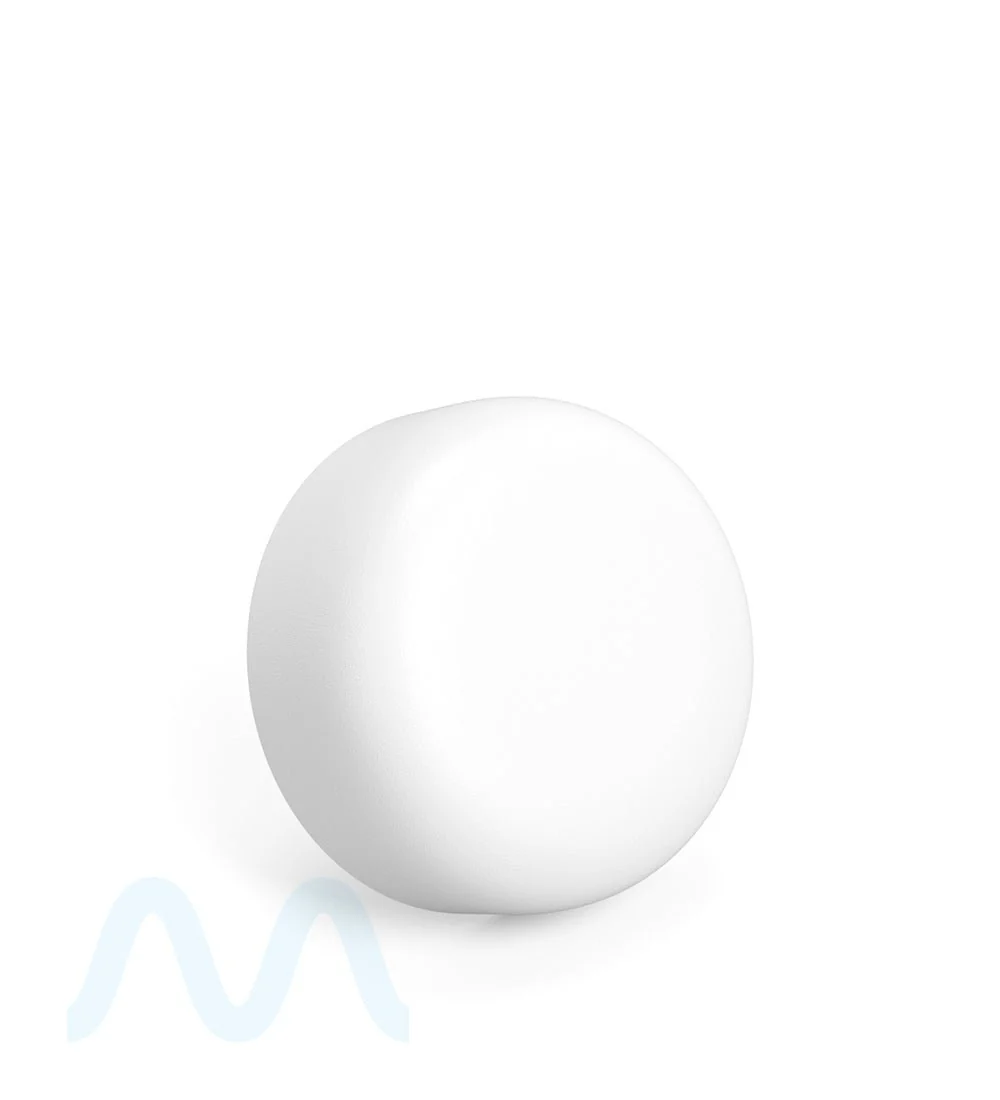 Child Resistant | Dome Push Down & Turn Plastic Caps w/ Foam Liner | 53mm - Matte White - 120 Count - Image 3