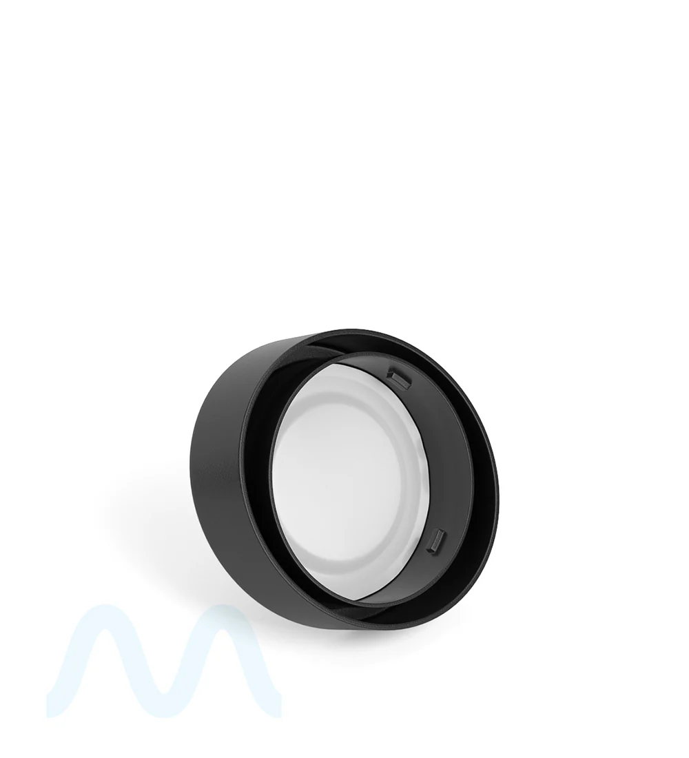 Child Resistant | Clear Glass Oval Concentrate Jar w/ Black Cap | 45mm - 5mL - 240 Count - Image 12