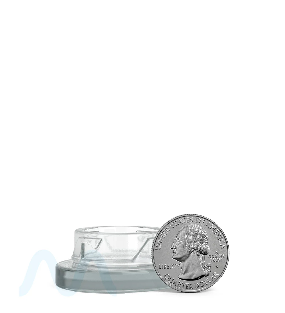 Child Resistant | Clear Glass Oval Concentrate Jar w/ Black Cap | 45mm - 5mL - 240 Count - Image 7