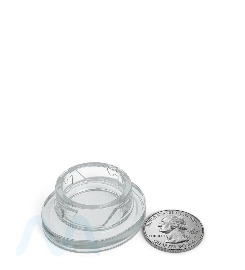 Child Resistant | Clear Glass Oval Concentrate Jar w/ Black Cap | 45mm - 5mL - 240 Count - Image 8