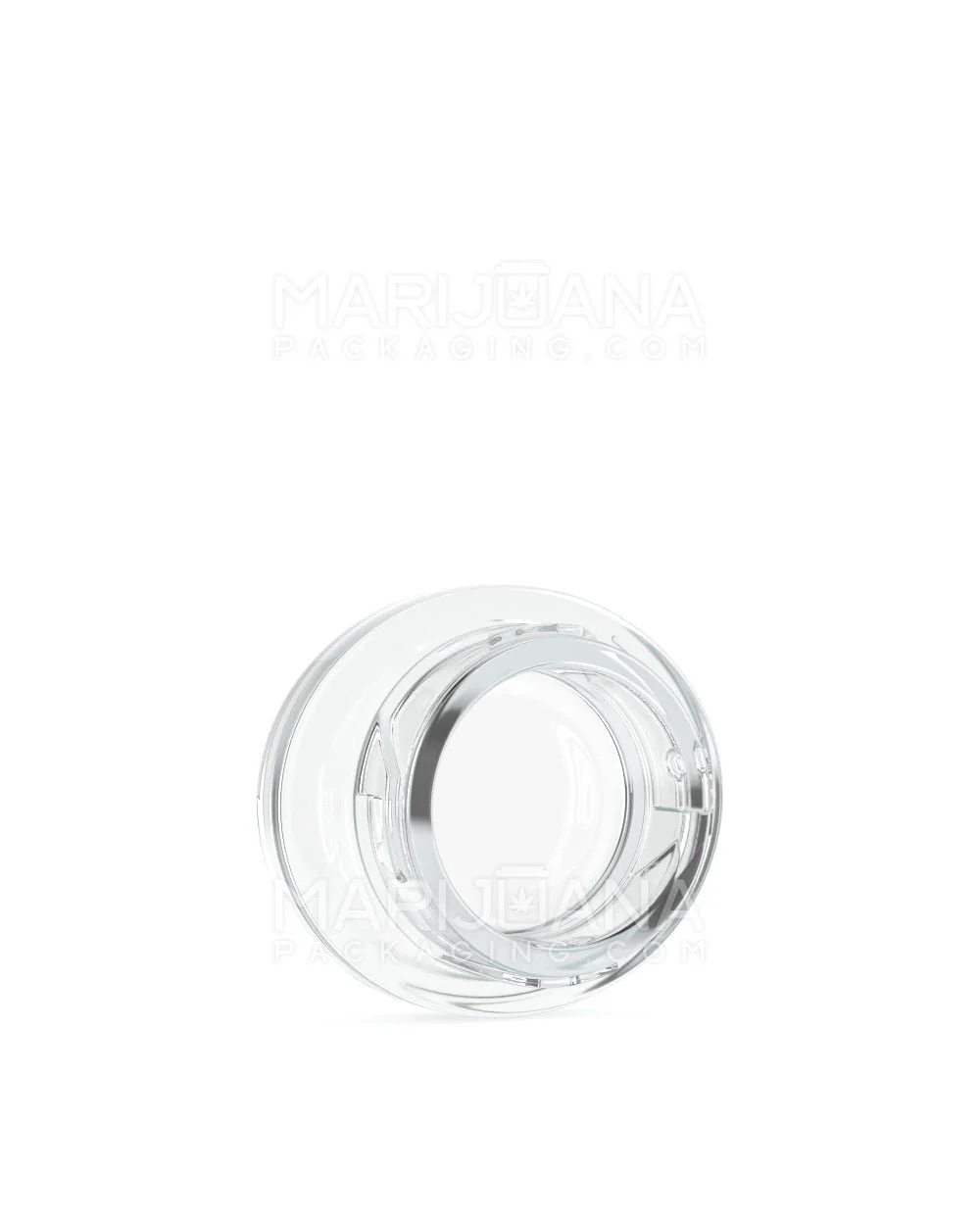 Child Resistant Clear Glass Oval Concentrate Jar w/ Black Cap | 45mm - 5mL | Sample - Image 2