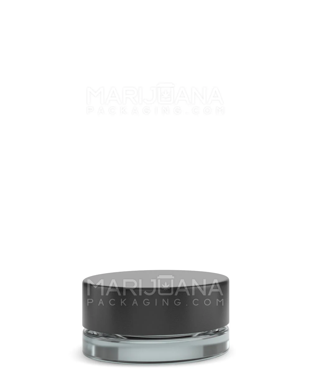 Child Resistant Clear Glass Oval Concentrate Jar w/ Black Cap | 45mm - 5mL | Sample - Image 3