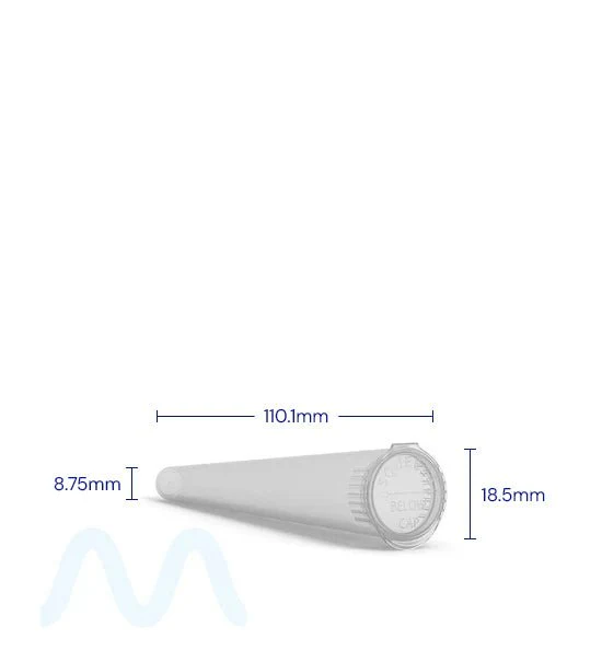 Child Resistant | Pop Top Transparent Conical Pre-Roll Tubes | 109mm - Clear - 1000 Count - Image 5