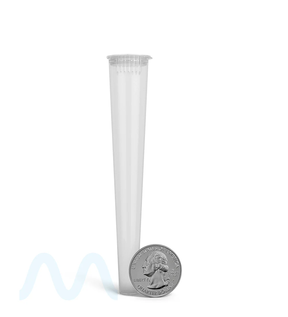 Child Resistant | Pop Top Transparent Conical Pre-Roll Tubes | 109mm - Clear - 1000 Count - Image 7