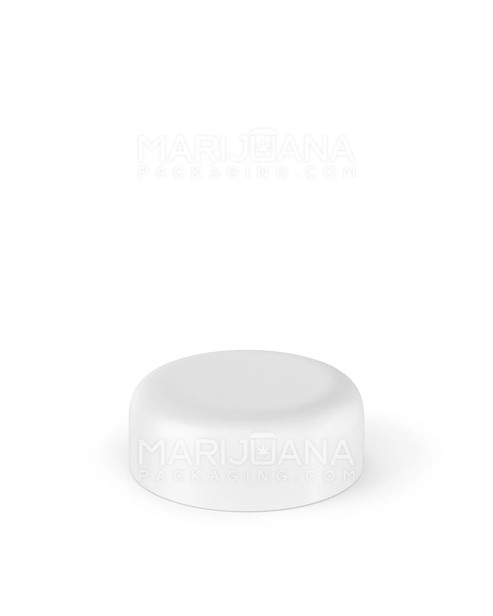 Child Resistant Dome Push Down & Turn Plastic Caps w/ Foil Liner | 38mm - Matte White | Sample - Image 3