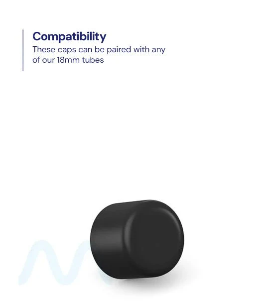 Child Resistant | Dome Push Down & Turn Plastic PCR Caps w/ Foam Liner | 18mm - Matte Black - 400 Count - Image 4