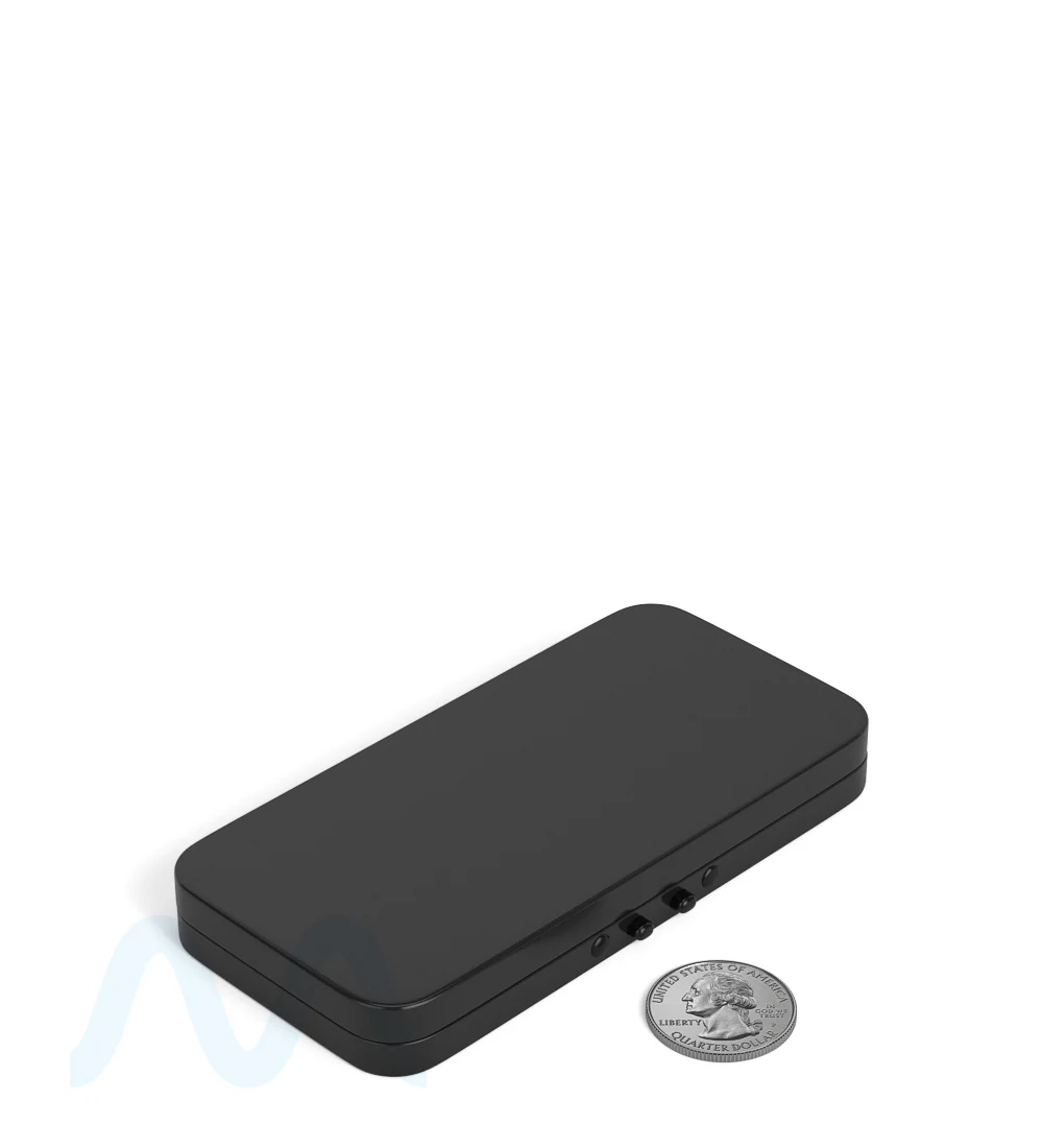 Child Resistant & Sustainable | Hinged-Lid Large Pre-Rolls Box | 120mm x 58mm - Black Tin - 100 Count - Image 8