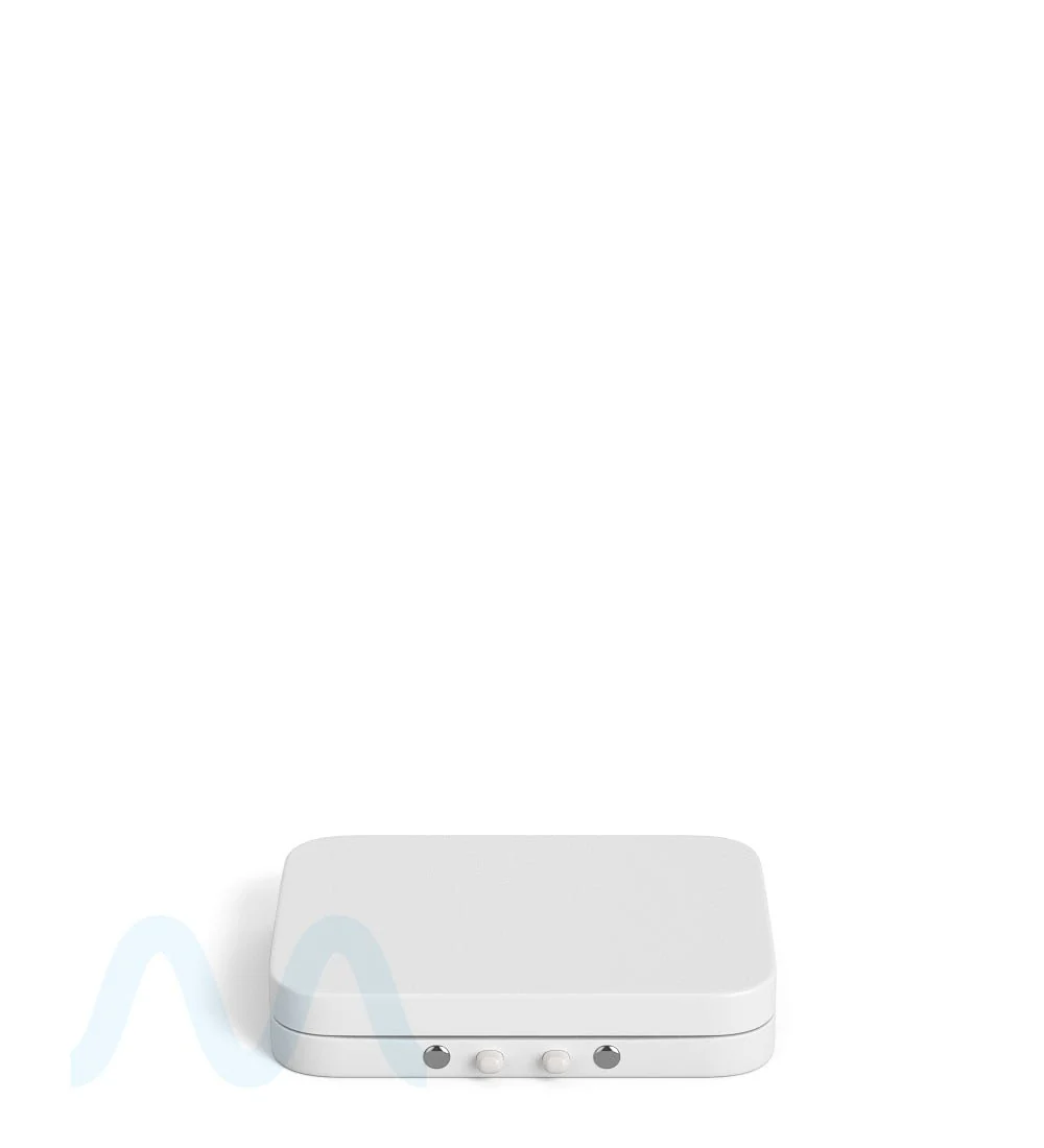 Child Resistant & Sustainable | Hinged-Lid Mini Pre-Rolls Box | 80mm x 58mm - White Tin - 100 Count