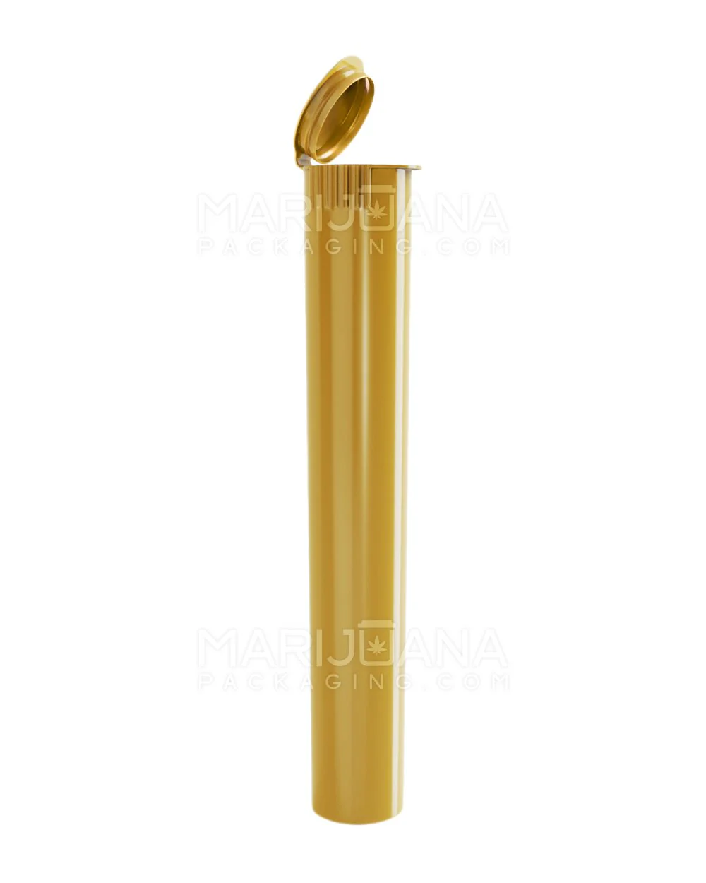 Child Resistant King Size Pop Top Opaque Plastic Pre-Roll Tubes | 116mm - Gold | Sample