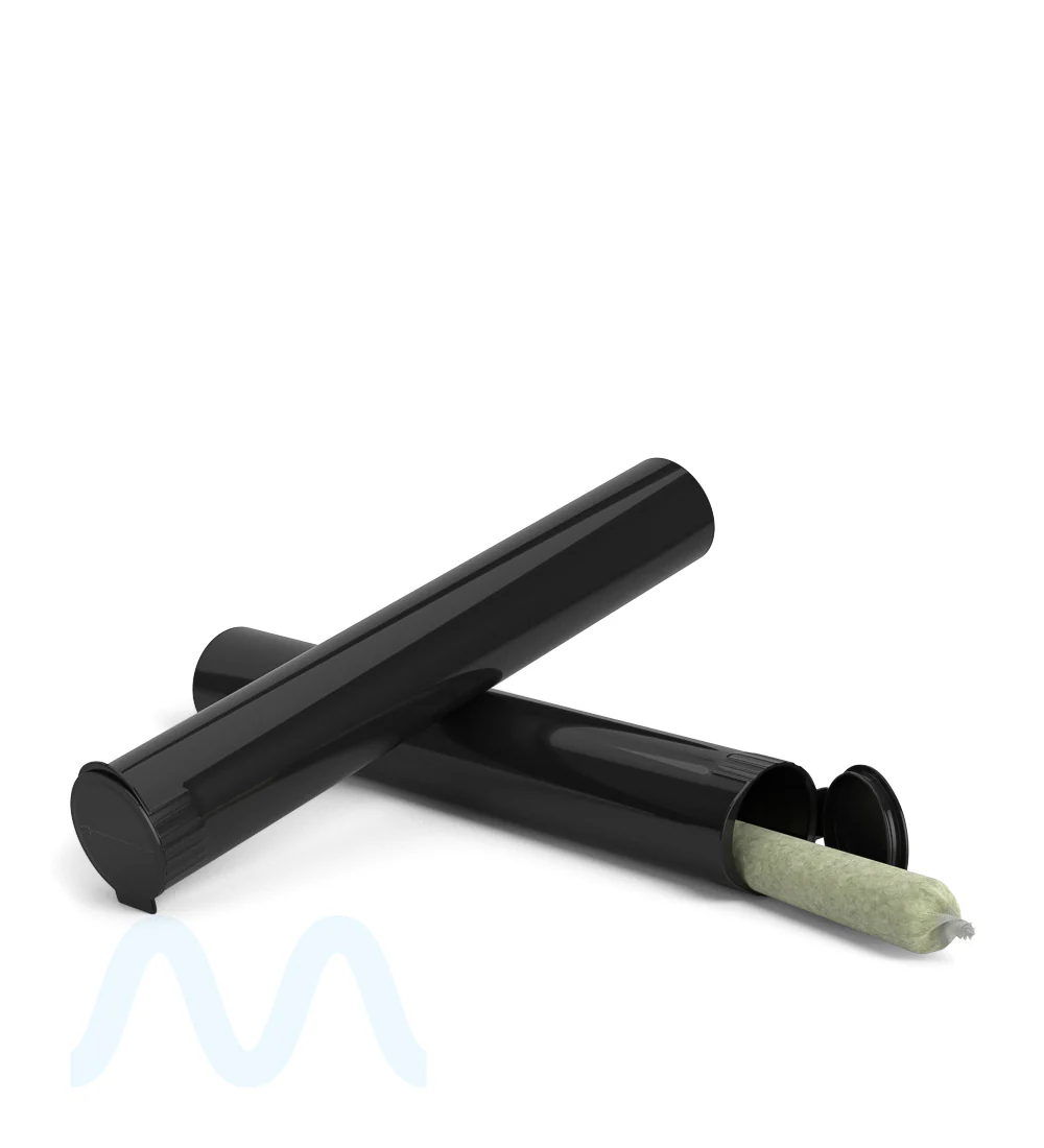 Child Resistant | King Size Pop Top Opaque Plastic USA Pre-Roll Tubes (Open) | 116mm - Black - 1000 Count - Image 10