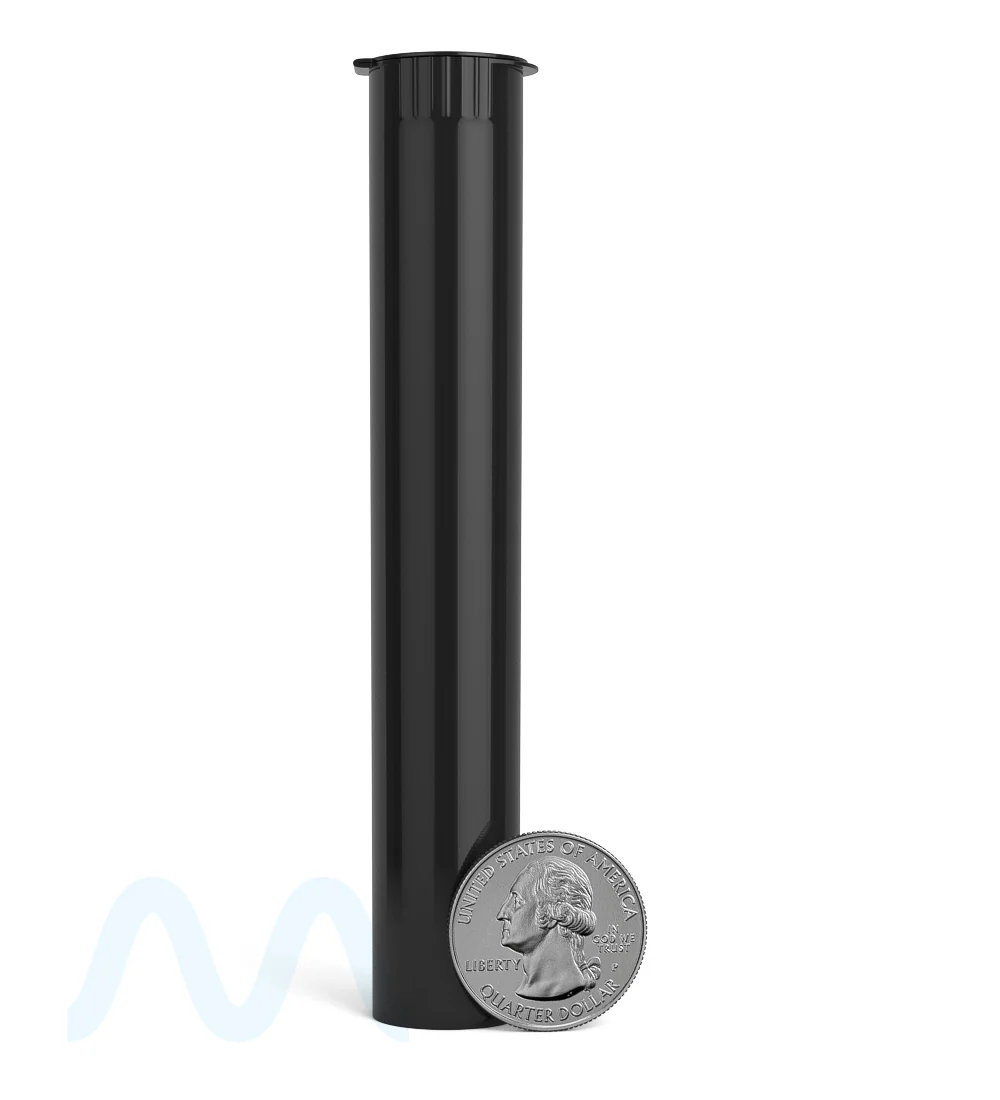 Child Resistant | King Size Pop Top Opaque Plastic USA Pre-Roll Tubes (Open) | 116mm - Black - 1000 Count - Image 11