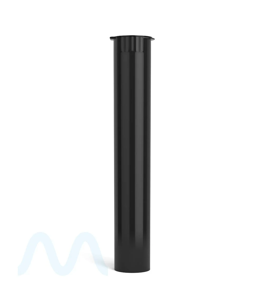 Child Resistant | King Size Pop Top Opaque Plastic USA Pre-Roll Tubes (Open) | 116mm - Black - 1000 Count - Image 2