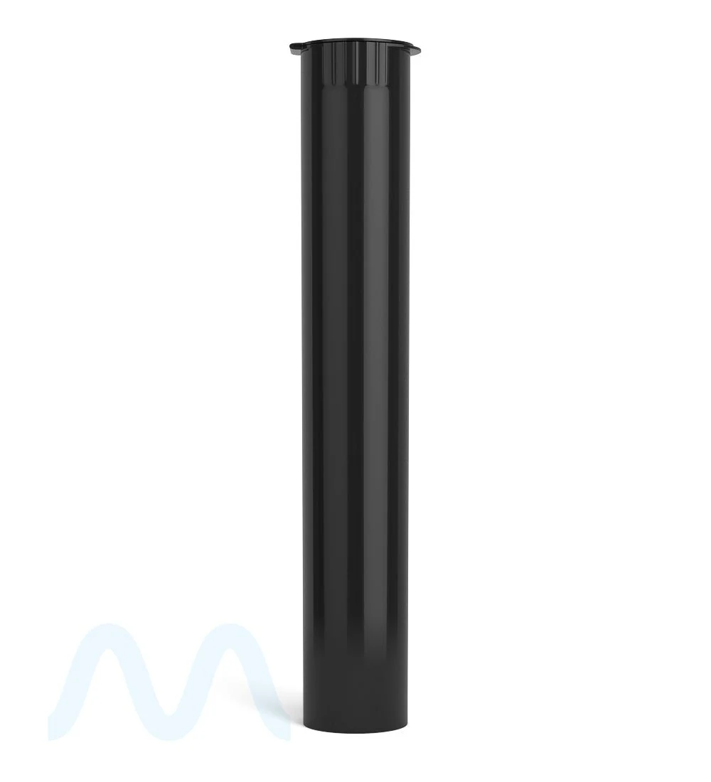 Child Resistant | King Size Pop Top Opaque Plastic USA Pre-Roll Tubes (Open) | 116mm - Black - 1000 Count - Image 3
