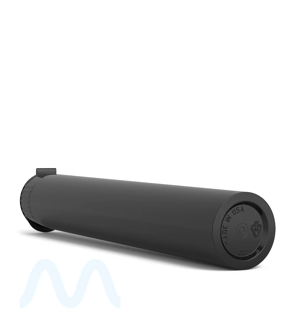 Child Resistant | King Size Pop Top Opaque Plastic USA Pre-Roll Tubes (Open) | 116mm - Black - 1000 Count - Image 6