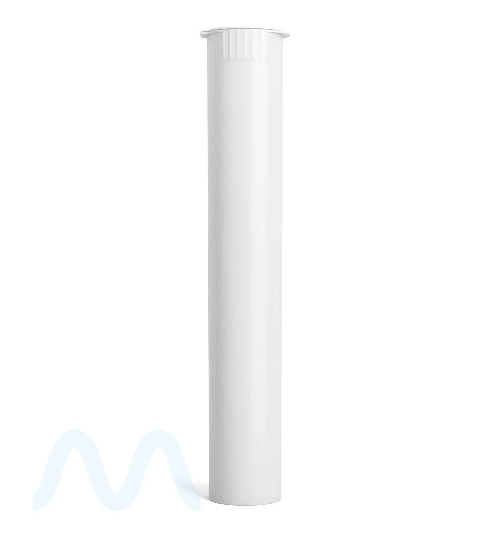 Child Resistant | King Size Pop Top Opaque Plastic USA Pre-Roll Tubes (Open) | 116mm - White - 1000 Count - Image 3