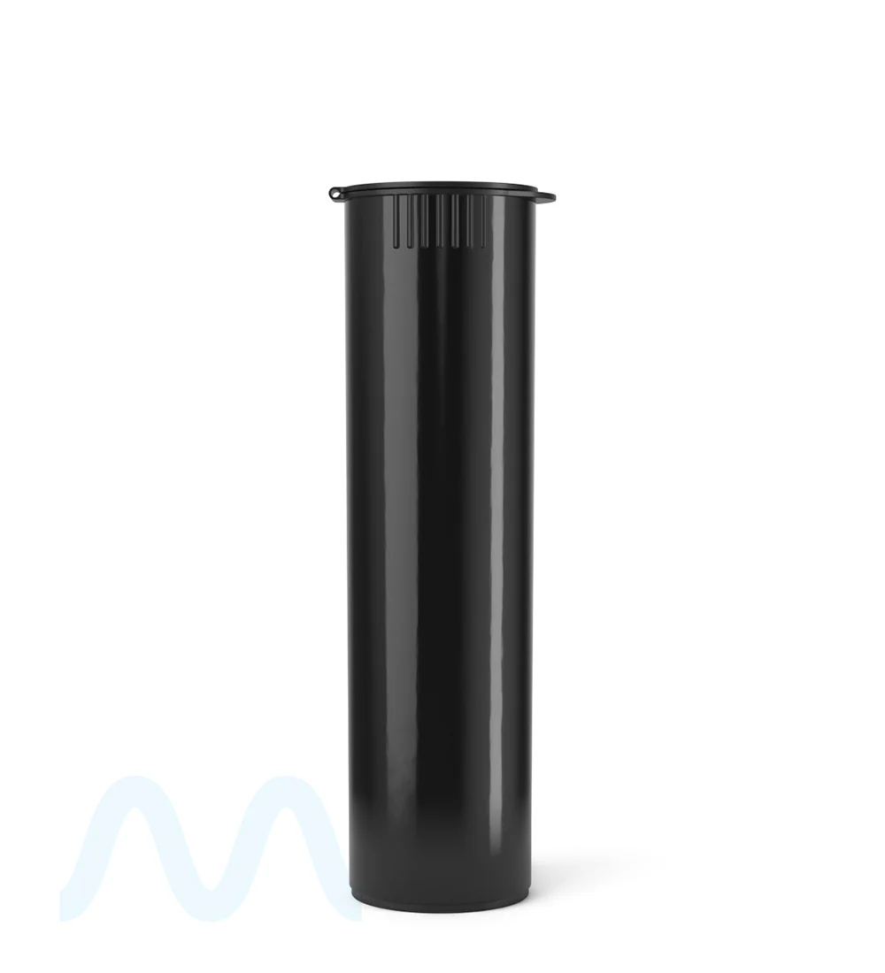 Child Resistant | King Size Pop Top Opaque Wide Multi Plastic Pre-Roll Tubes | 116mm - Black - 250 Count - Image 2