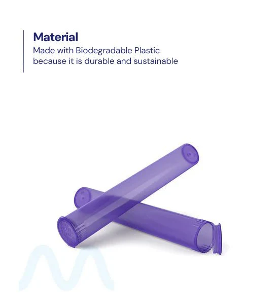 Child Resistant | King Size Pop Top Translucent Plastic Pre-Roll Tubes | 116mm - Purple - 1000 Count - Image 6