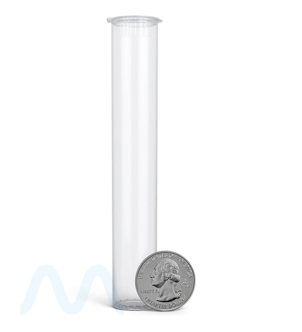 Child Resistant | King Size Pop Top Transparent Plastic USA Pre-Roll Tubes (Open) | 116mm - Clear - 1000 Count - Image 11
