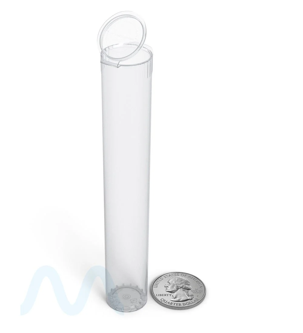 Child Resistant | King Size Pop Top Transparent Plastic USA Pre-Roll Tubes (Open) | 116mm - Clear - 1000 Count - Image 12