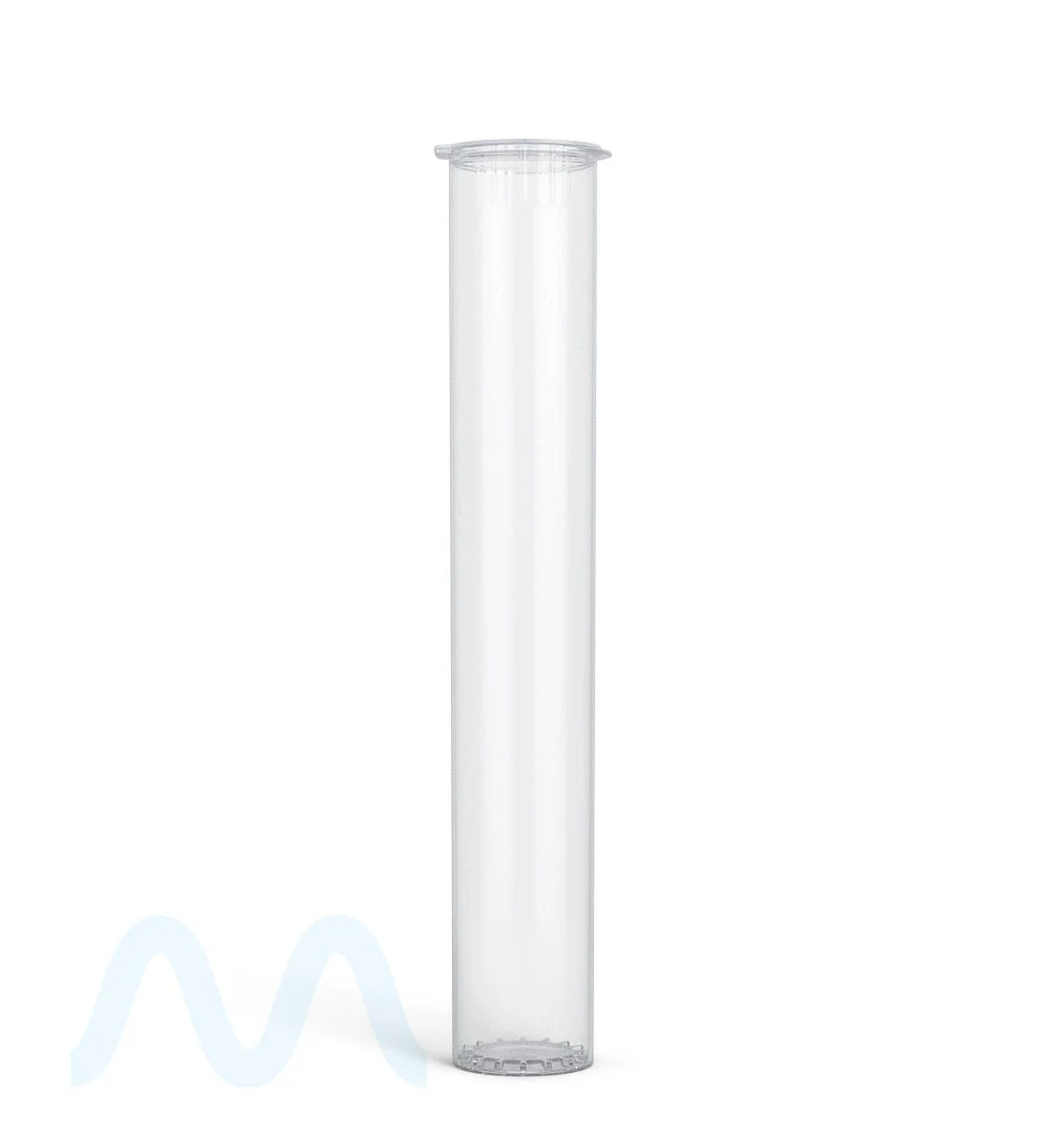 Child Resistant | King Size Pop Top Transparent Plastic USA Pre-Roll Tubes (Open) | 116mm - Clear - 1000 Count - Image 2