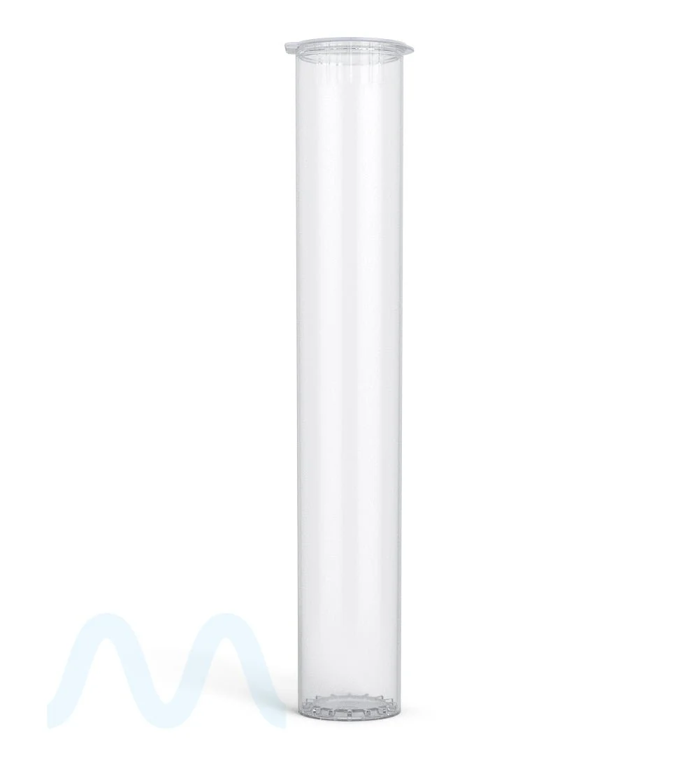 Child Resistant | King Size Pop Top Transparent Plastic USA Pre-Roll Tubes (Open) | 116mm - Clear - 1000 Count - Image 3